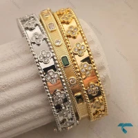 بنگل ونکلیف طرح طلا VanCleef-8519-L