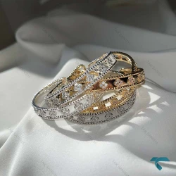 دستبند ونکلیف طرح طلا VanCleef-8522-L