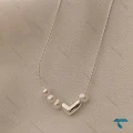 گردنبند قلب و مروارید GhardanBand-8529-L
