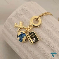 گردنبند طلایی جهانگردی GhardanBand-8531-L