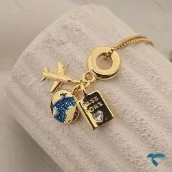 گردنبند طلایی جهانگردی GhardanBand-8531-L