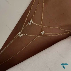 گردنبند زنانه حروف GhardanBand-8532-L
