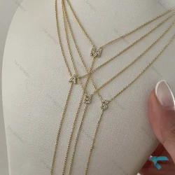 گردنبند زنانه حروف GhardanBand-8532-L