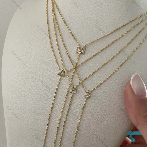 گردنبند زنانه حروف GhardanBand-8532-L