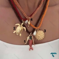 گردنبند طرح ساحلی GhardanBand-8535-L