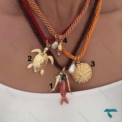 گردنبند طرح ساحلی GhardanBand-8535-L