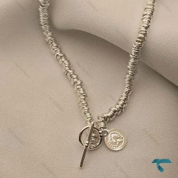 گردنبد نقره ایی مهره ایی GhardanBand-8542-L