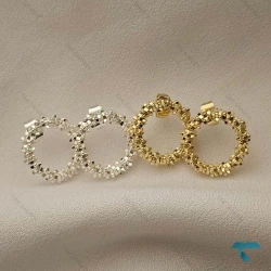 گوشواره گرد خاویاری Ghoshvareh-8549-L