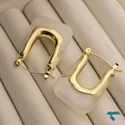 گوشواره رزینی طلایی Ghoshvareh-8551-L