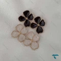 گوشواره میناکاری گل رنگبندی Ghoshvareh-8557-L