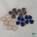 گوشواره میناکاری گل رنگبندی Ghoshvareh-8557-L