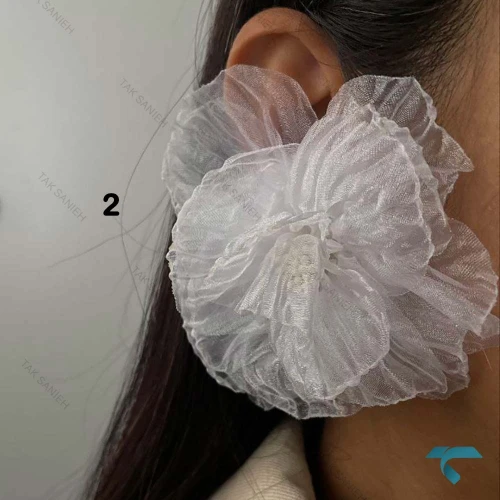 گوشواره پارچه ایی طرح گل Ghoshvareh-8561-L