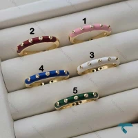 رینگ میناکاری نگین دار Ring-8689-L