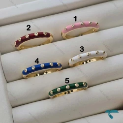 رینگ میناکاری نگین دار Ring-8689-L