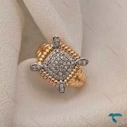 انگشتر یورمن طرح طلا نگین دار Ring-8912-L