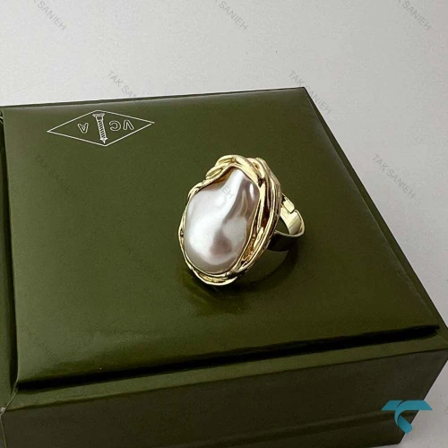 انگشتر طلایی صدفی Ring-8654-L