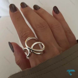 انگشتر نقره ایی پیچی Ring-8655-L