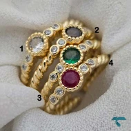 انگشتر تک نگین طلایی Ring-8669-L
