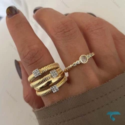 انگشتر تک نگین طلایی Ring-8669-L