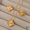 ست گوشواره وگردنبند ونکلیف طلایی Set-8697-L