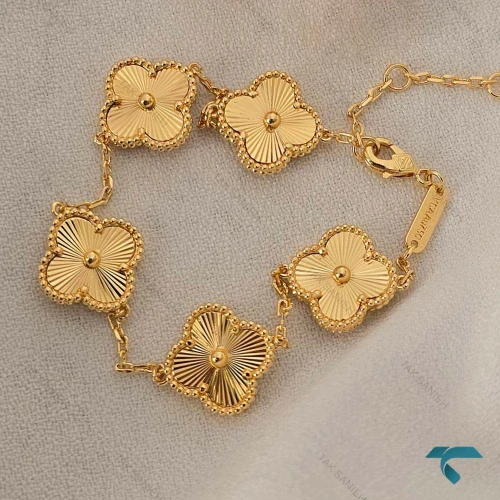 ست دستبند و گردنبند ونکلیف طلایی Set-8712-L