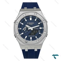 ساعت جیشاک GMA2100 مردانه بدنه فلزی سیلور سرمه ای GShock-8433-G