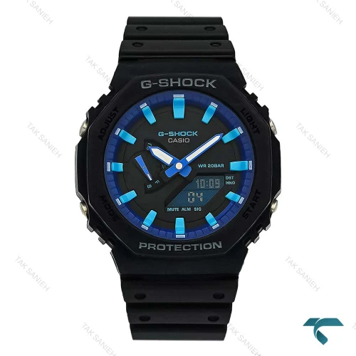 جیشاک GA2100 مردانه مشکی ایندکس آبی GShock-8528-G