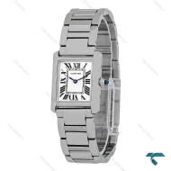 ساعت زنانه کارتیر تانک نقره ای سایز کوچک Cartier-7301-L