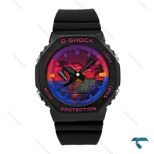 ساعت کاسیو جیشاک GM-2100 مردانه مشکی صفحه رنگی Casio-7312-G