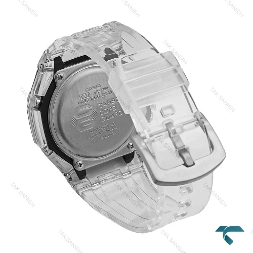 ساعت مردانه GA2100 کاسیو جیشاک بند شیشه ای رنگین کمانی Casio-7320-G