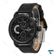ساعت مچی مردانه نیوی فورس NF9068 بندچرمی فول مشکی NaviForce-7336-G