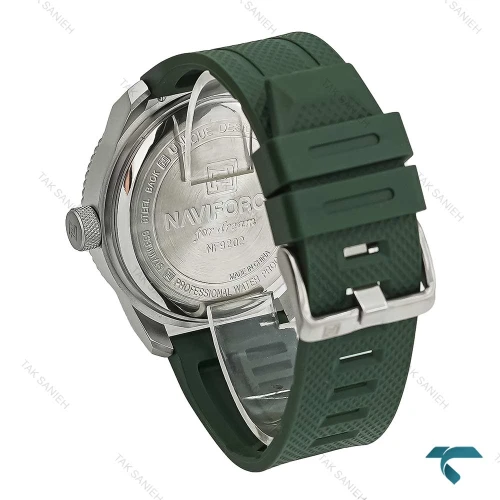 ساعت مردانه نیوی فورس سبز بند رابر NaviForce-7338-G