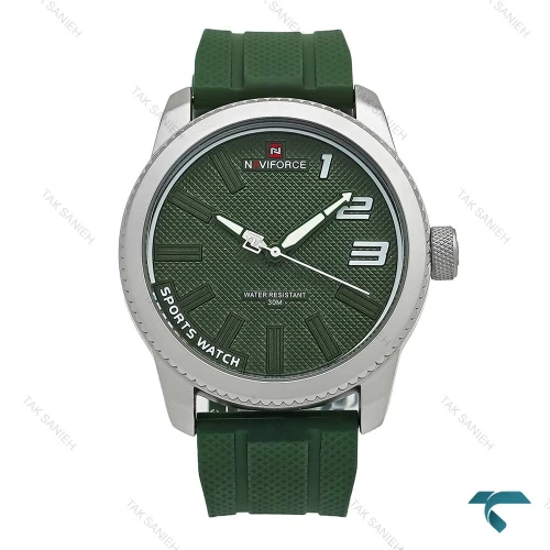 ساعت مردانه نیوی فورس سبز بند رابر NaviForce-7338-G