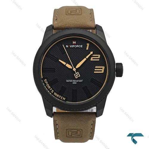 ساعت مردانه نیوی فورس NF9202 بند جیر نسکافه ای NaviForce-7341-G