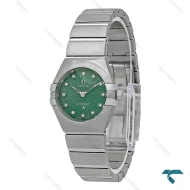 ساعت زنانه امگا کانسلیشن نقره ای صفحه سبز جدید Omega-7346-L