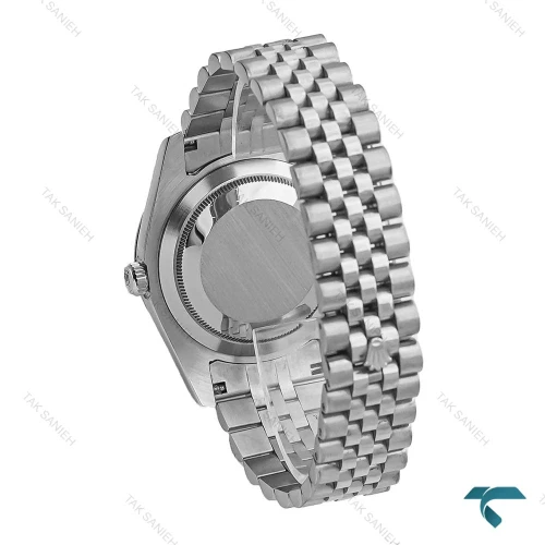 ساعت مردانه رولکس دیت جاست 2 سیلور صفحه سرمه ای ایندکس خط Rolex-7350-G