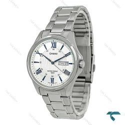 ساعت کاسیو MTP-1384 مردانه سیلور صفحه سفید Casio-7378-G