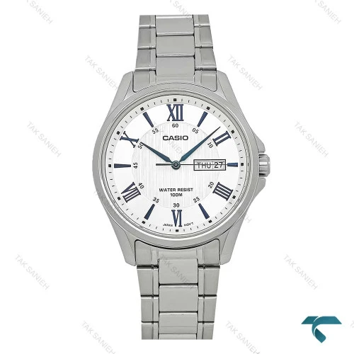 ساعت کاسیو MTP-1384 مردانه سیلور صفحه سفید Casio-7378-G