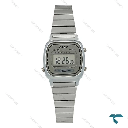ساعت زنانه کاسیو LA670WA-7 نوستالژی سیلور صفحه طوسی Casio-2654-L