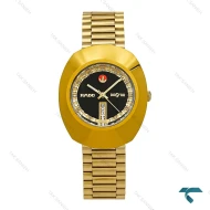 ساعت مردانه رادو تخم مرغی طلایی صفحه مشکی Rado-7373-G