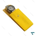 کیف ساعت مچی مسافرتی چرمی زرد TWB-Yellow-7362-U