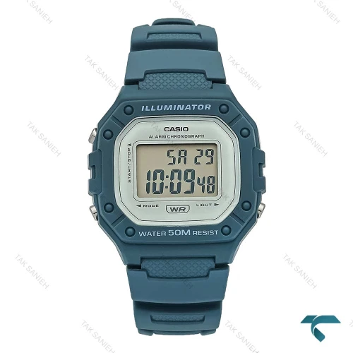 ساعت کاسیو W-218H اورجینال مردانه نیلی Casio-7389-G