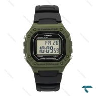 ساعت مچی W-218H اورجینال مردانه سبز مشکی Casio-7395-G