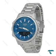 ساعت مردانه کاسیو AMW-880 اورجینال سیلور صفحه آبی Casio-7415-G