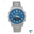 ساعت مردانه کاسیو AMW-880 اورجینال سیلور صفحه آبی Casio-7415-G