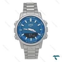ساعت مردانه کاسیو AMW-880 اورجینال سیلور صفحه آبی Casio-7415-G