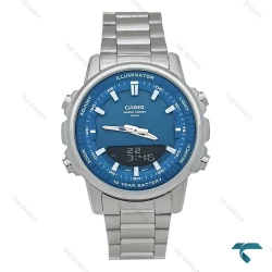 ساعت مردانه کاسیو AMW-880 اورجینال سیلور صفحه آبی Casio-7415-G
