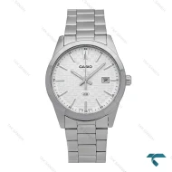 ساعت کاسیو مردانه MTP-VD03 اورجینال نقره ای صفحه سفید Casio-7416-G