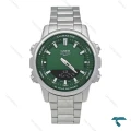 ساعت کاسیو AMW-880 مردانه اورجینال نقره ای صفحه سبز Casio-7418-G