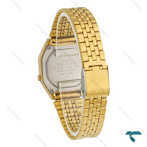 ساعت مچی زنانه کاسیو LA680WGA-1B طلایی مشکی Casio-2666-L